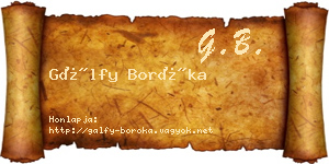 Gálfy Boróka névjegykártya